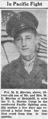 Pvt M E Blevins